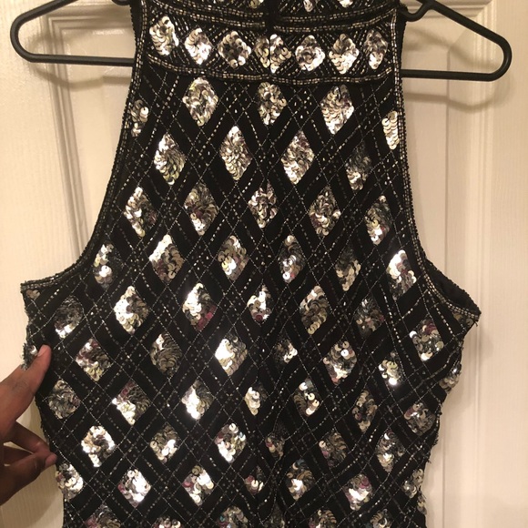 Vintage black sequined top - Picture 2 of 2